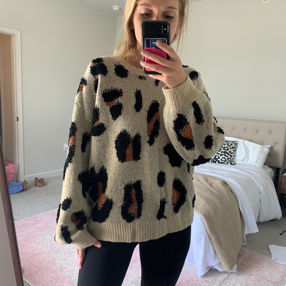 Statement Cheetah Print Sweater - image 2